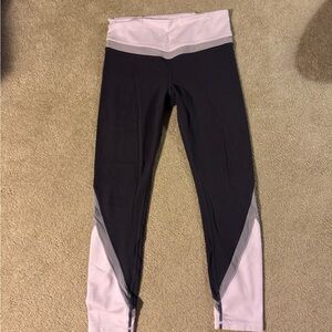 Athleta Black and Pale Pink Activewear